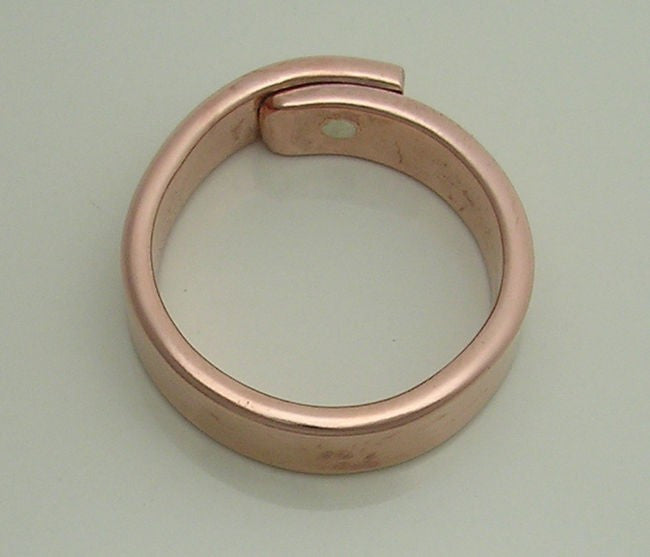 The One Rivet Ring - Sterling Rivet On Copper Band