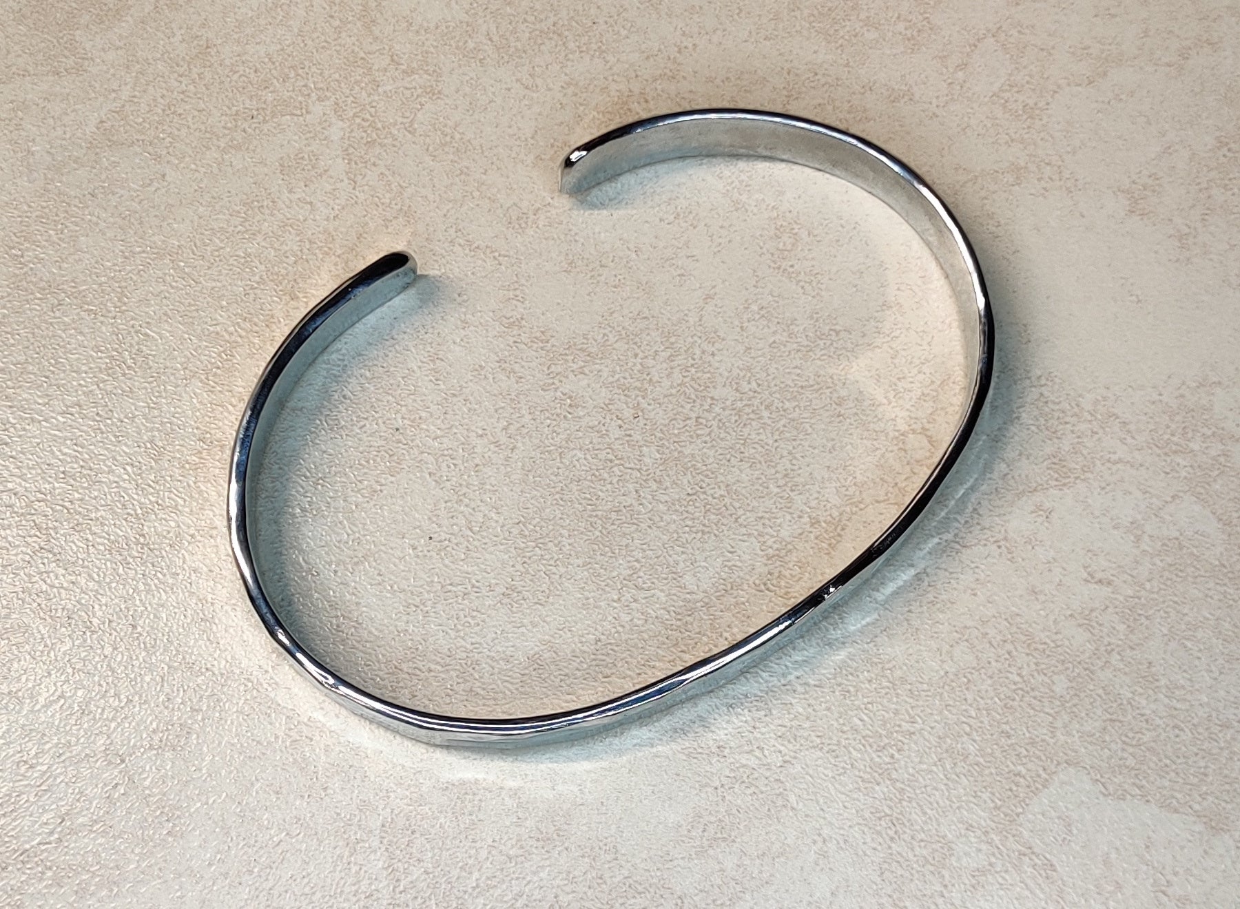 Zinc Anklet With Hammer Texture