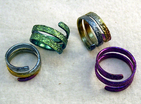 Dragon Energy Ring™  in Pure Niobium Colored by Oxidation.