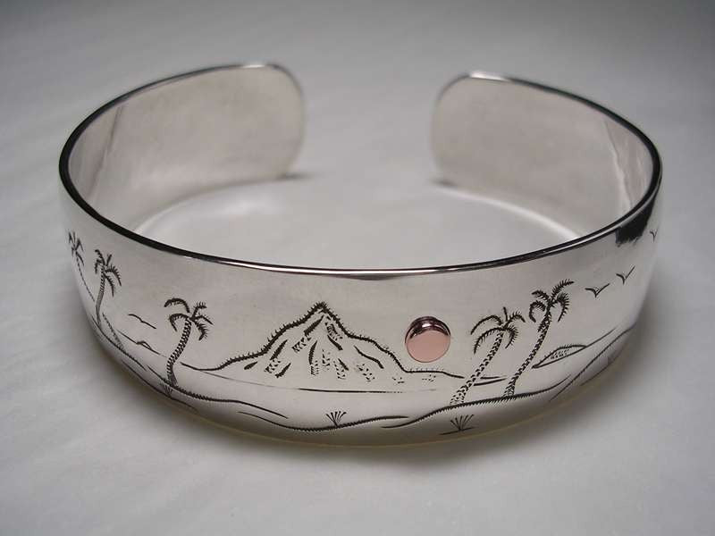Vintage Wide All Sterling Silver Cuff Bracelet 6.5, Signed Navajo Native  American Jewelry Women's