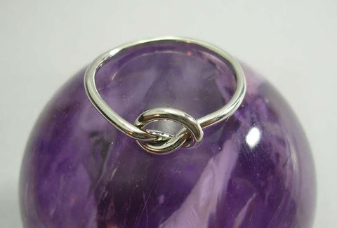 Double Love Knot Ring in 16 Gauge Sterling Silver