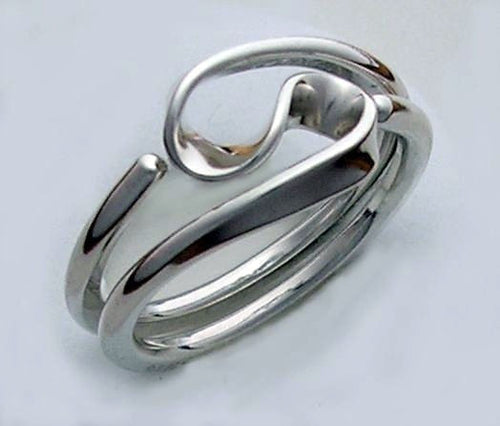 Energy Ring™  Two Turn Vortex Energy Ring ™  in 12 gauge Sterling Silver
