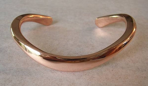 A Band of subtle Waves in Pure Copper, Sterling silver or Brass