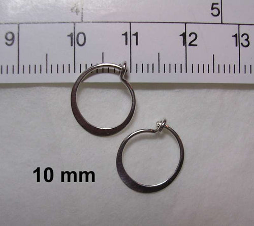 Tiny Sleeper Hoop Earrings in Sterling Silver