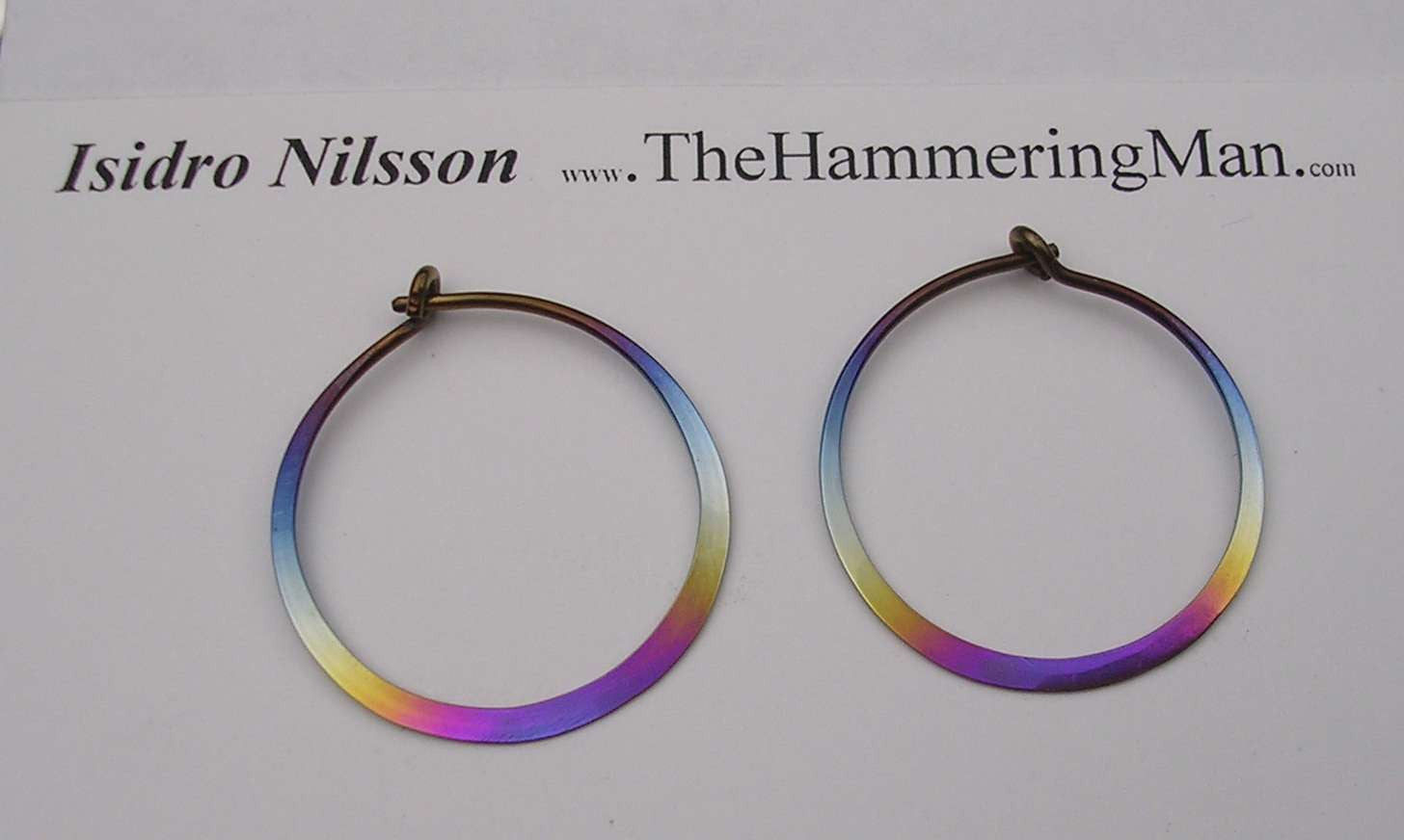 Niobium Hoop Earrings - Rainbow Colors In Various Sizes