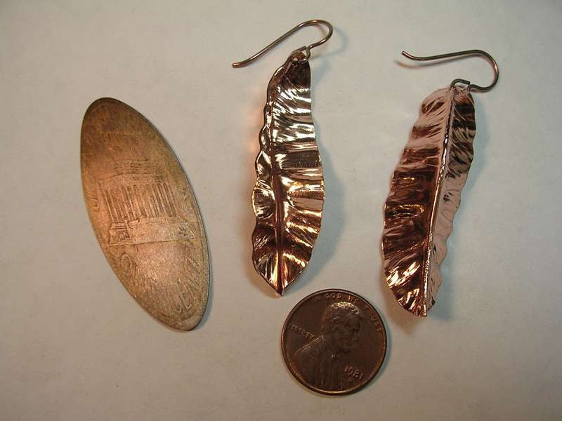 Copper penny earrings - My 2 cents worth