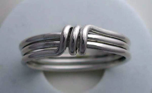A set of Two - Twin Peaks Rings in Sterling Silver