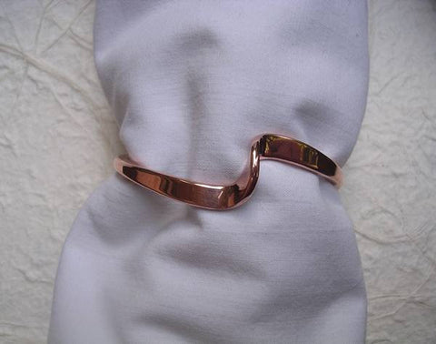 Cuff Bracelet in Your Choice of Pure Copper, Sterling Silver, Brass or Solid 14k Yellow Gold