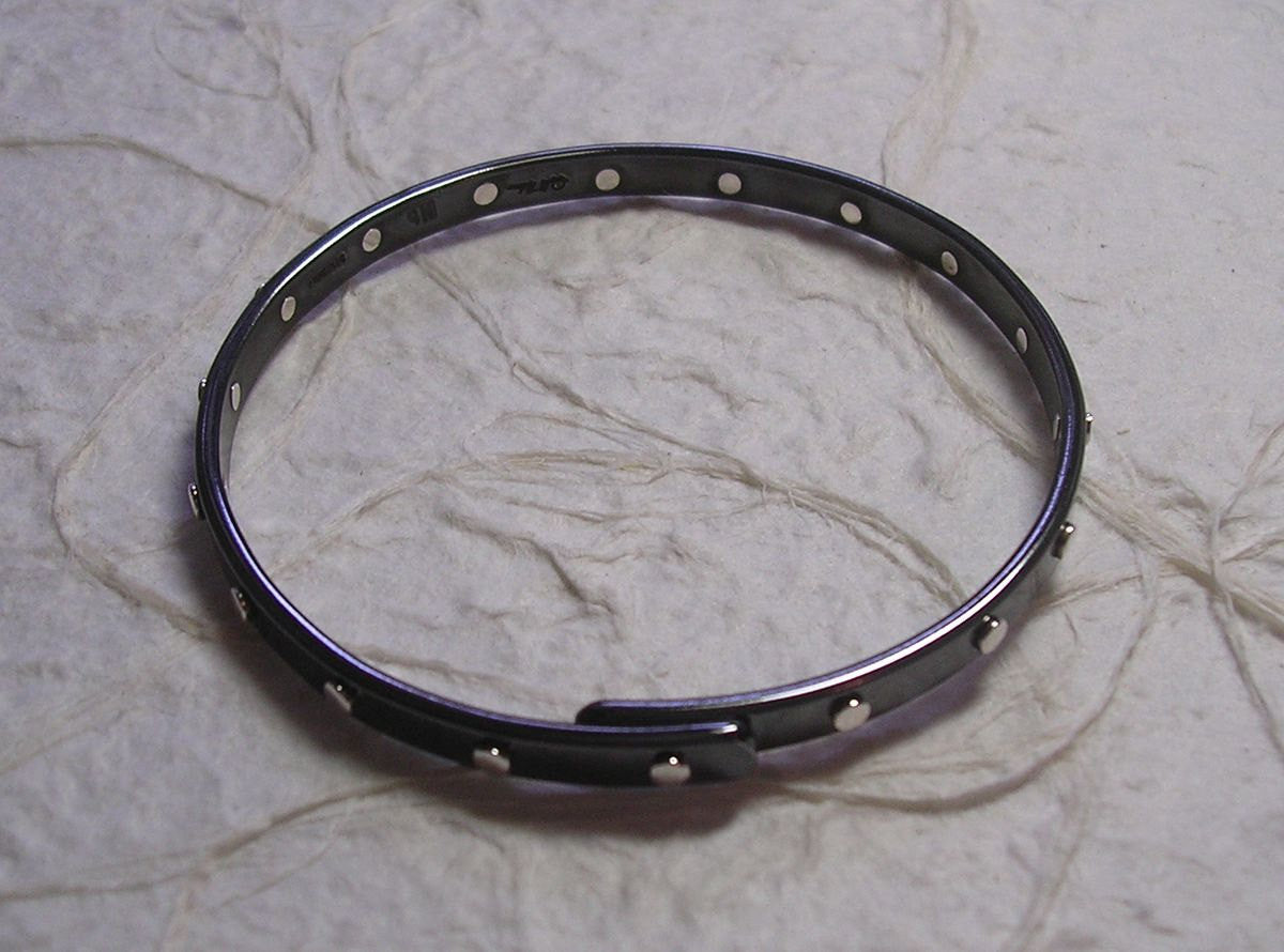 Niobium Bracelet with 18 Sterling Silver Rivets