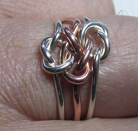 Tri-Metal Wave Energy Ring™ in Sterling Copper and Brass