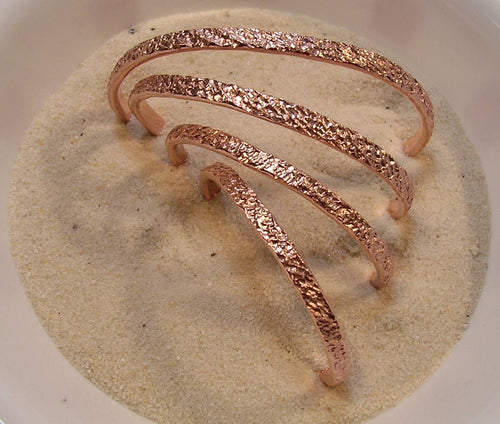 Heavily Textured ( Mock Pavé ™ ©) Pure Copper Cuff Bracelet