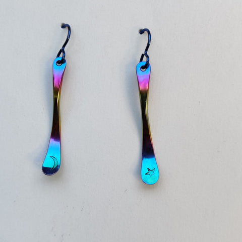 Niobium Hoop Earrings - Rainbow Colors In Various Sizes